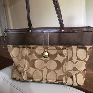 Brown coach bag